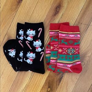 NWOT Holiday Socks 2 Pairs